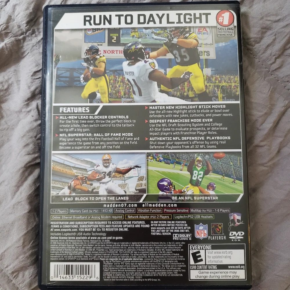EA Sports Madden NFL 07 for PlayStation 2 - Black